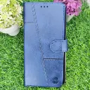 Infinix Hot 50 NMT Premium Luxuary Leather Book Case (Navy Blue)