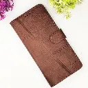 Samsung Galaxy S21 Ultra NMT Premium Luxuary Leather Book Case (Dark Brown)