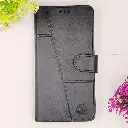 Samsung Galaxy S21 FE NMT Premium Luxuary Leather Book Case (Black)