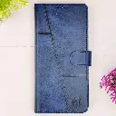 Oppo A58 4G NMT Premium Luxuary Leather Book Case (Navy Blue)