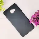 Samsung Galaxy C7|C7 Pro Matte Soft Silicone Paper Back Case (Black)