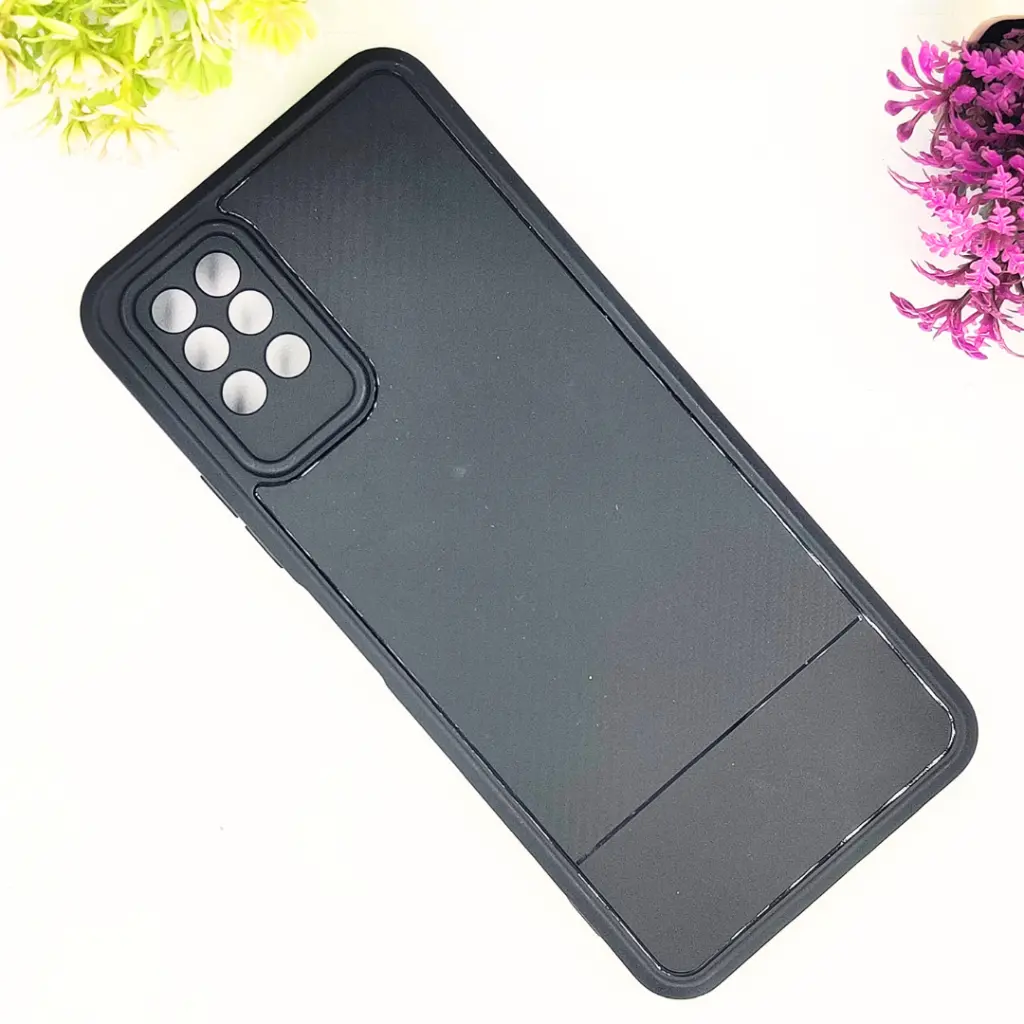 Infinix Note 8i 4G Soft Silicone Carbon Texture With Camera Protection Back Case (Black)