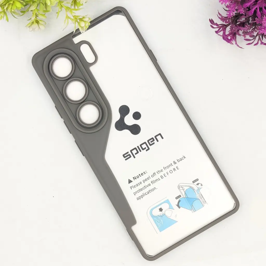 Tecno Camon 40 4G Color & Transparent Spigen Back Case (Titanium)