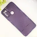 Infinix Hot 10 Play|11 Play Soft Silicone Carbon Texture With Camera Protection Back Case (Purple)