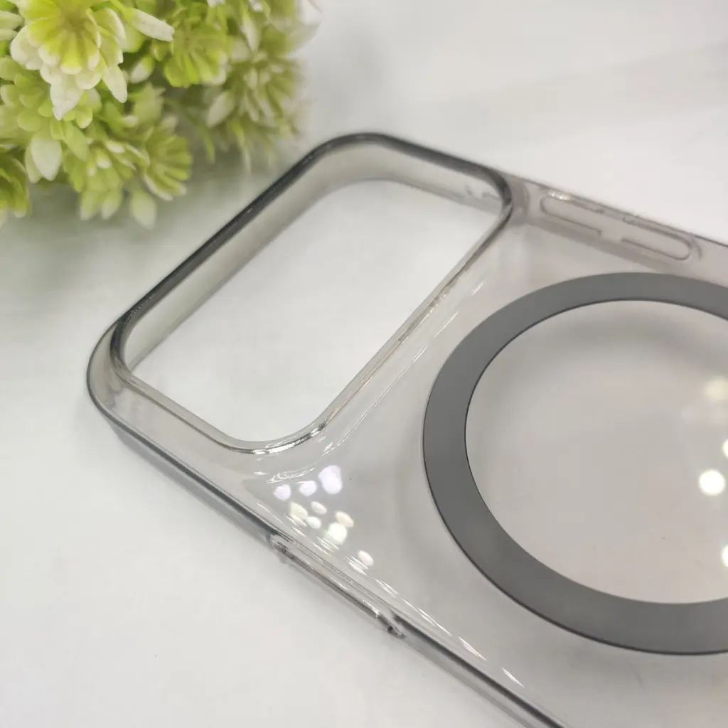 iPhone 17 Pro PC Transparent MagSafe Back Case (Natural Titanium)