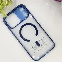 iPhone 17 Pro Max 3D Q Series Colour Transparent|Tpu Back Case (Navy Blue)