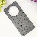 Huawei Honor X9C Woven With Leather Feel Soft Silicone Back Case (Gray)