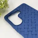 Tecno Camon 20|20 Pro Woven With Leather Feel Soft Silicone Back Case (Navy Blue)