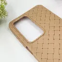 Oppo A5 4G Woven With Leather Feel Soft Silicone Back Case (Desert Titanium)