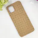 Samsung Galaxy A03 Woven With Leather Feel Soft Silicone Back Case (Desert Titanium)