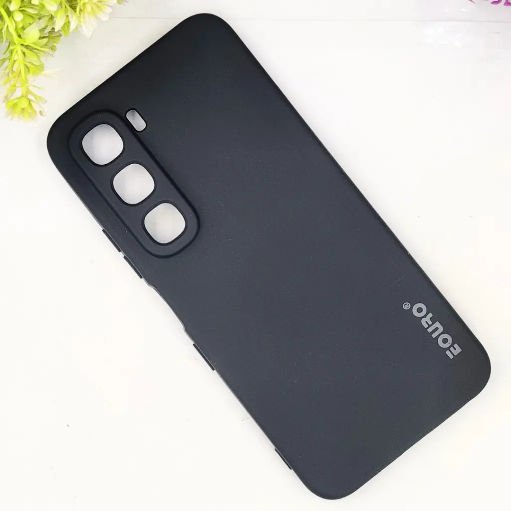 Infinix Hot 60 4G|Hot 60i 4G Eouro Official Soft Silky Back Case (Black)