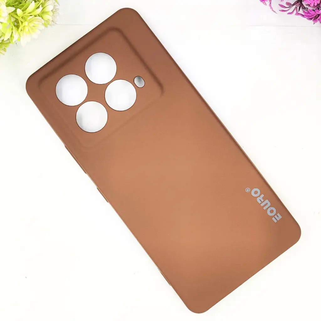 Infinix Note 40 Eouro Official Soft Silky Back Case (Brown)