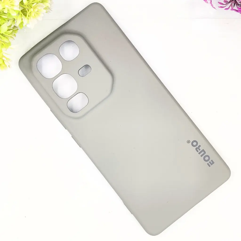 Infinix Note 50 4G|Note 50 Pro 4G Eouro Official Soft Silky Back Case (Titanium)