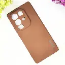 Infinix Note 50 4G|Note 50 Pro 4G Eouro Official Soft Silky Back Case (Brown)
