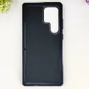 Samsung Galaxy S25 Ultra QAZAQSTAN 3D Lining Pattern Premium Leather Back Case (Black)