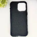 iPhone 15 Pro Max QAZAQSTAN 3D Lining Pattern Premium Leather Back Case (Black)