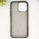 iPhone 15 Pro Max QAZAQSTAN 3D Lining Pattern Premium Leather Back Case (Gray)