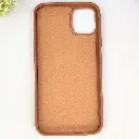  iPhone 11 QAZAQSTAN 3D Lining Pattern Premium Leather Back Case (Brown)
