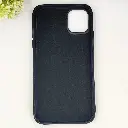  iPhone 11 QAZAQSTAN 3D Lining Pattern Premium Leather Back Case (Black)