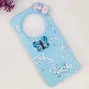 Xaiomi Redmi A3|A3X Soft Silicone Fancy Flowers And Butterfly design Mobile Back Case (Sky-Blue)