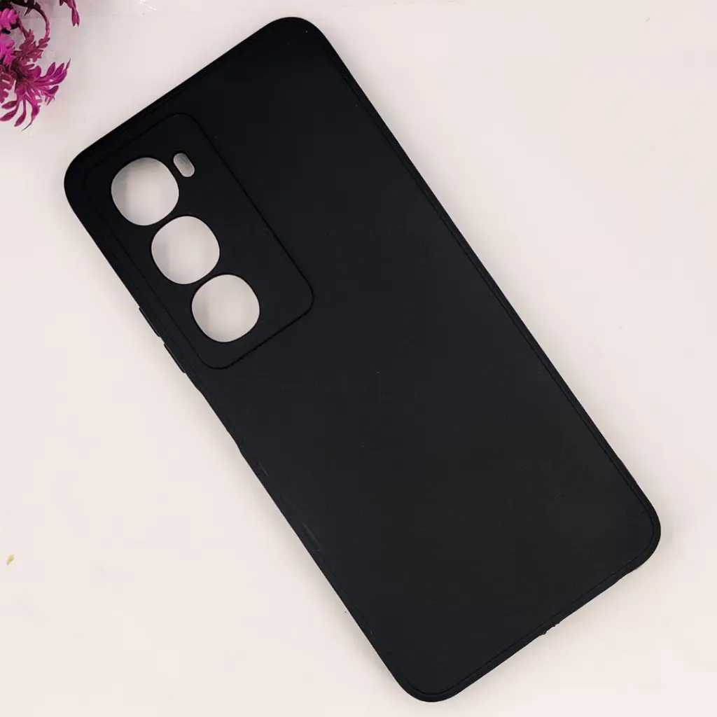 iTel City 100 4G|A100 Matte Soft Silicone Paper Back Case (Black)
