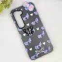 Infinix HOT 60 Pro 4G Soft Silicone Fancy Flowers And Butterfly design Mobile Back Case (Gray)