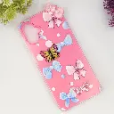 Samsung Galaxy A07 Soft Silicone Fancy Flowers And Butterfly design Mobile Back Case (Pink)