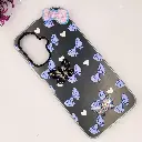 Infinix Smart 10|POP 10|Spark GO 2 Soft Silicone Fancy Flowers And Butterfly design Mobile Back Case (Gray)