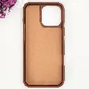 iPhone 16 Pro Max 3D PRADA Logo With Card Holder Back Case (Desert Titanium)