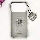 iPhone 17 Pro Max Classic Official High Quality Leather Texture Magsafe Wireless 3D Creative Back Case (Natural Titanium) 