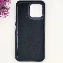 iPhone 13 Pro 3D Polo Leather Carbon Fiber Texture With Magsafe Wireless Charging Compatible Back Case (Black)