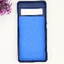 Google Pixel 7 Pro 3D Polo Leather Carbon Fiber Texture With Magsafe Wireless Charging Compatible Back Case (Navy Blue)