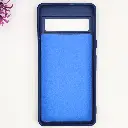 Google Pixel 7 3D Polo Leather Carbon Fiber Texture With Magsafe Wireless Charging Compatible Back Case (Navy Blue)