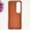 Vivo V50 Lite 4G|5G 3D Polo Leather Carbon Fiber Texture With Magsafe Wireless Charging Compatible Back Case (Brown)