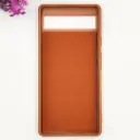 Google Pixel 6A 3D Polo Leather Carbon Fiber Texture With Magsafe Wireless Charging Compatible Back Case (Brown)