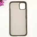 iPhone 11 3D Polo Leather Carbon Fiber Texture With Magsafe Wireless Charging Compatible Back Case (Gray)