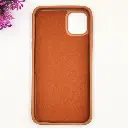  iPhone 11 Built-in Magnetic Ring Premium Leather With Velvet Feel Back Case (Dark Brown)