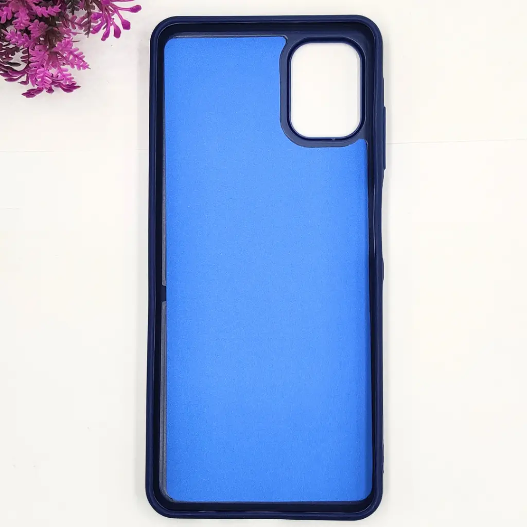 Samsung Galaxy A06 4G|5G|F06 3D Polo Leather Carbon Fiber Texture With Magsafe Wireless Charging Compatible Back Case (Navy Blue)