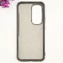 Tecno Spark 40 Pro Plus 4G 3D Polo Leather Carbon Fiber Texture With Magsafe Wireless Charging Compatible Back Case (Gray)