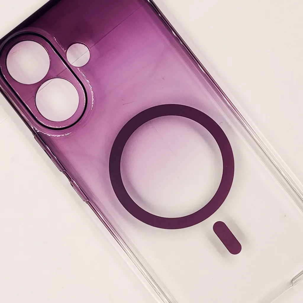 Vivo V60 Lite 4G|5G PC Acrylic Tpu|Transparent MagSafe 3D Logo Print Back Case