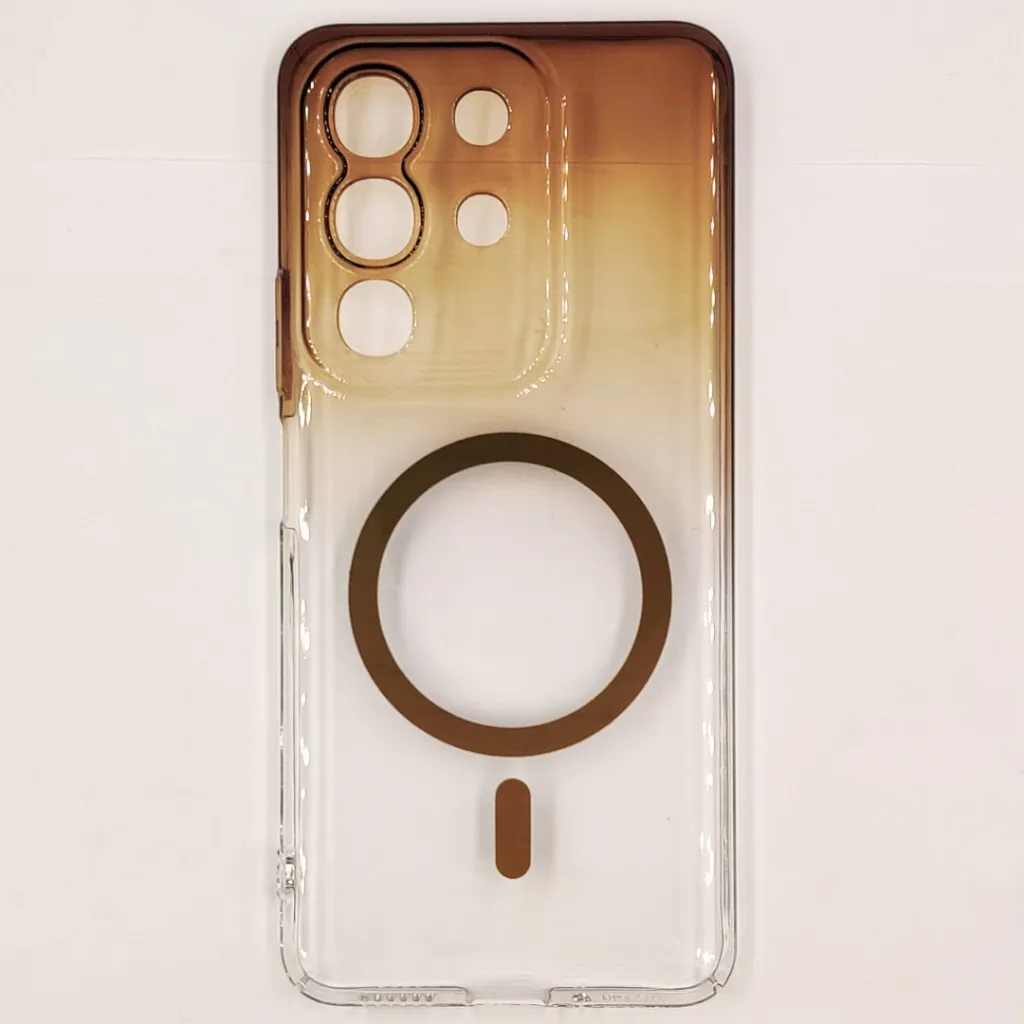 Vivo Y29 4G|T4X 5G PC Acrylic Tpu|Transparent MagSafe 3D Logo Print Back Case