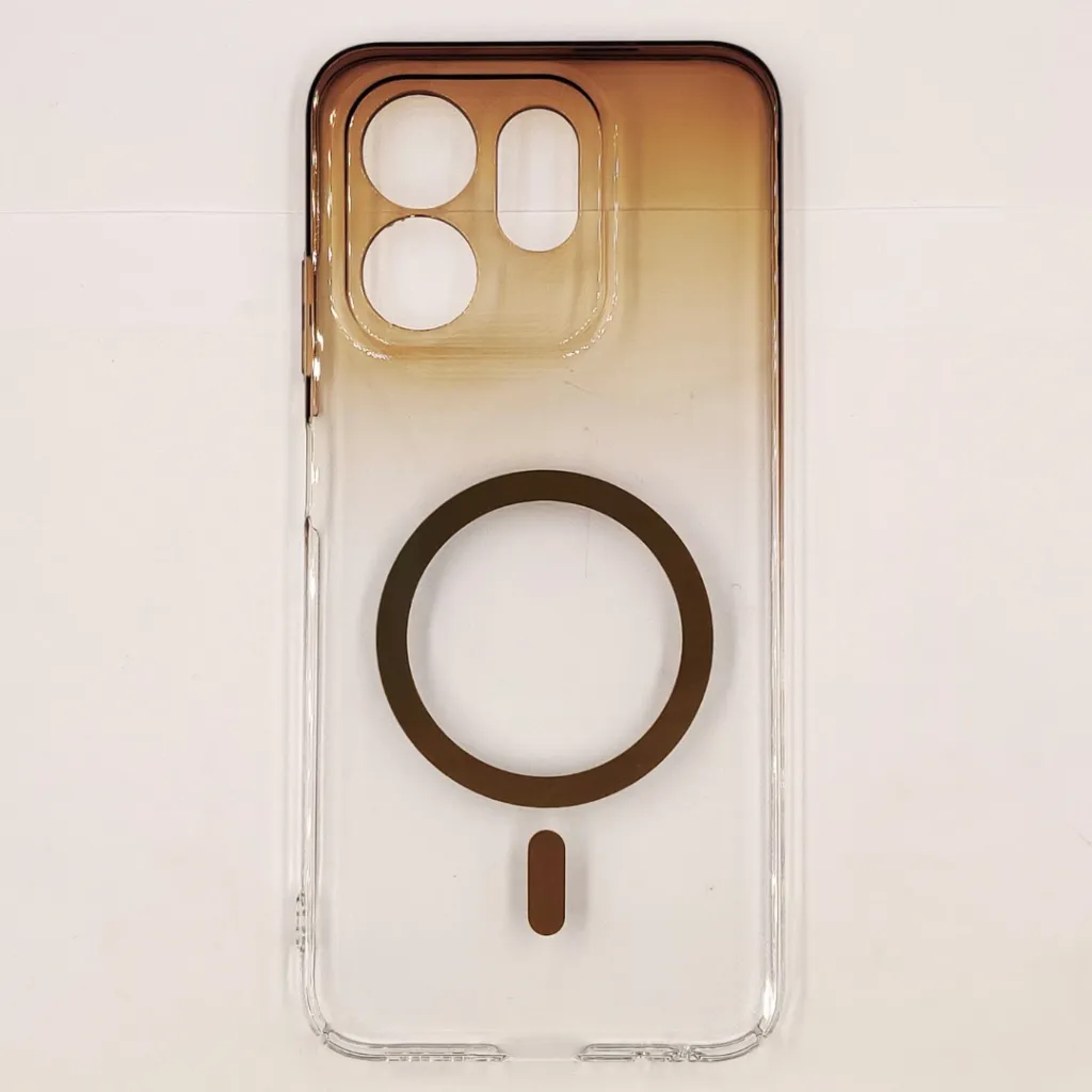 Infinix Hot 50i|Smart 9|Smart 9 HD PC Colour Acrylic Tpu|Transparent MagSafe 3D Logo Print Back Case