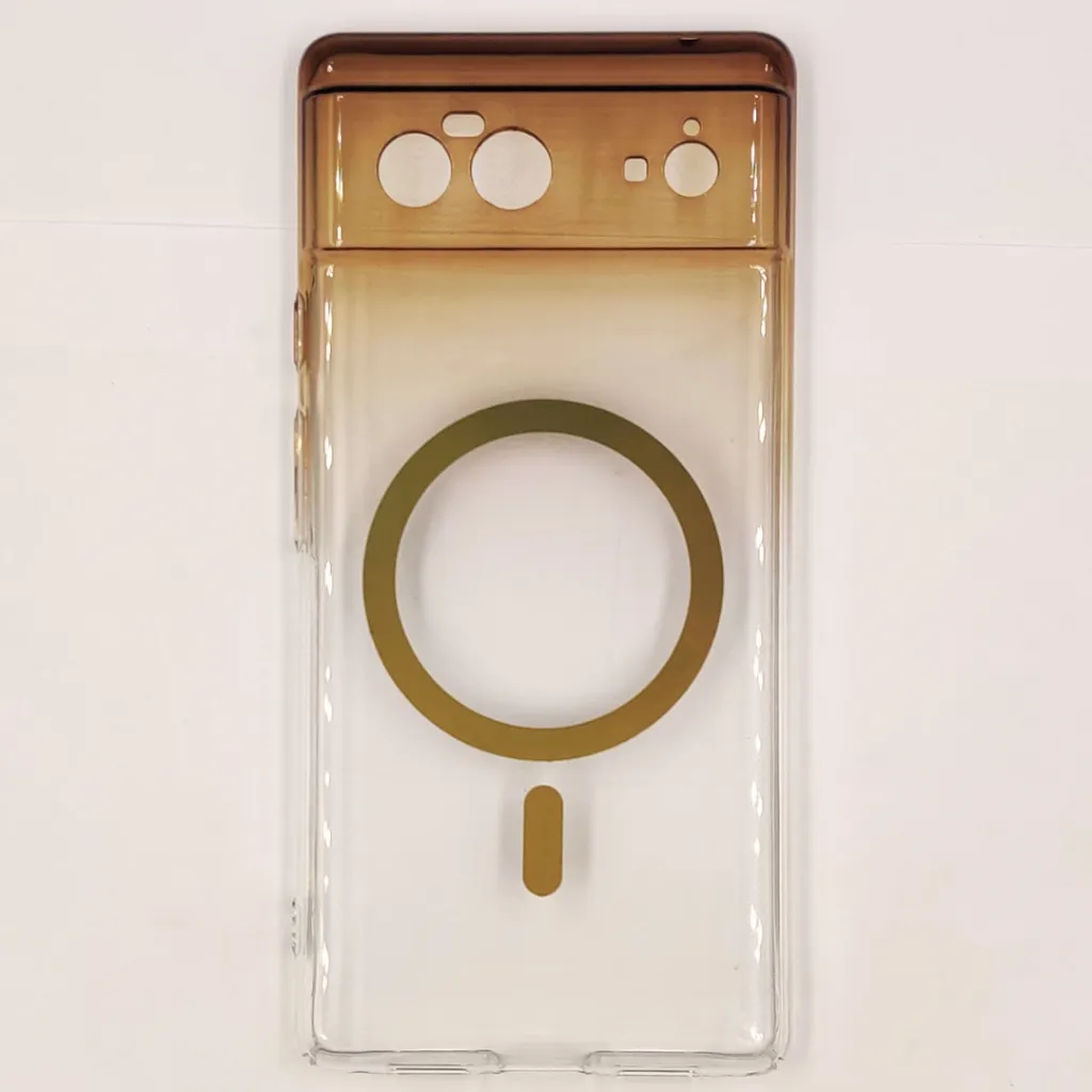 Google Pixel 6 PC Colour Acrylic Tpu|Transparent MagSafe 3D Logo Print Back Case