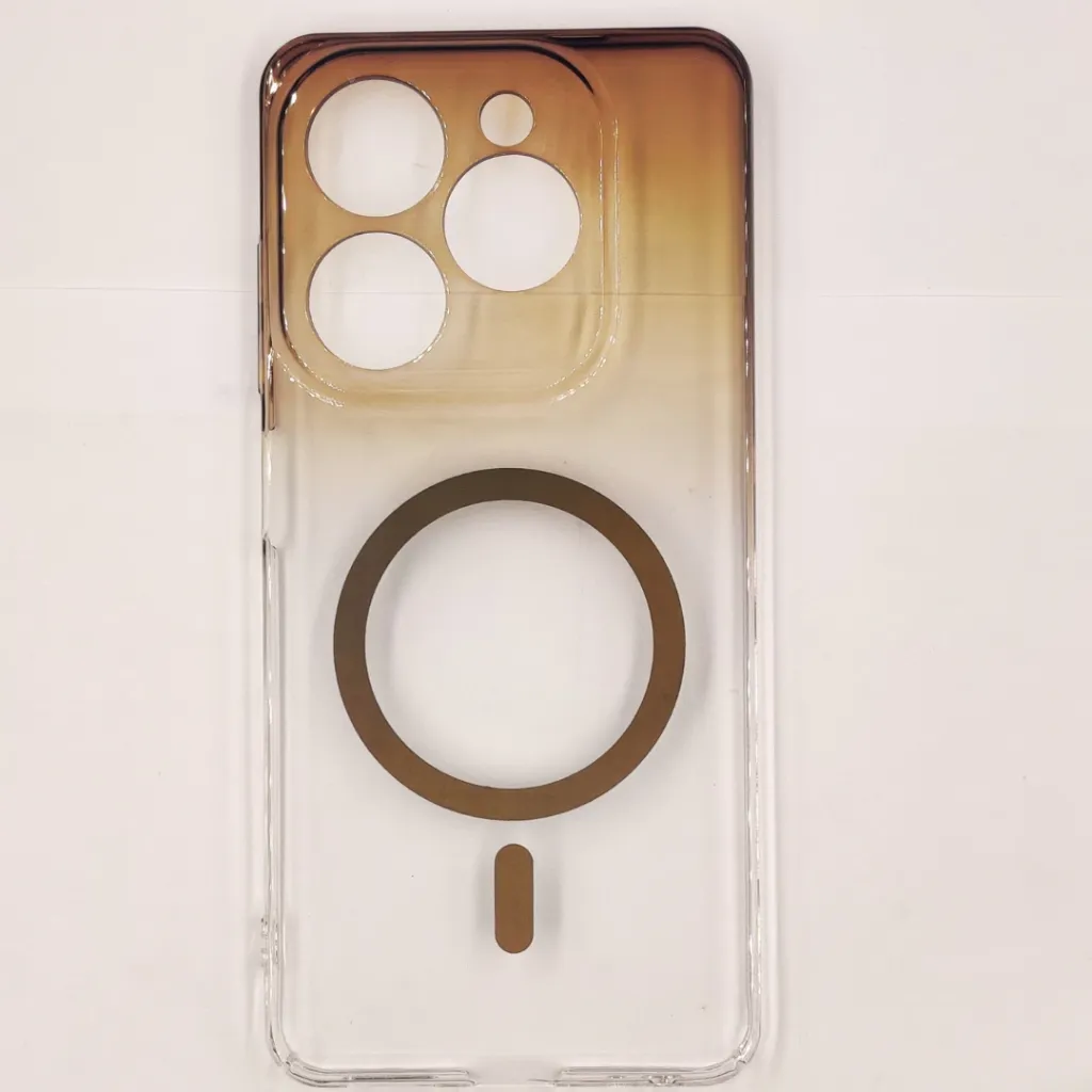 Tecno Spark 20C|Spark 20|Pop 8|Spark Go 2024|Infinix Hot 40i|Smart 8|Smart 8 Pro|Smart 8 Plus PC Acrylic Tpu|Transparent MagSafe 3D Logo Print Back Case