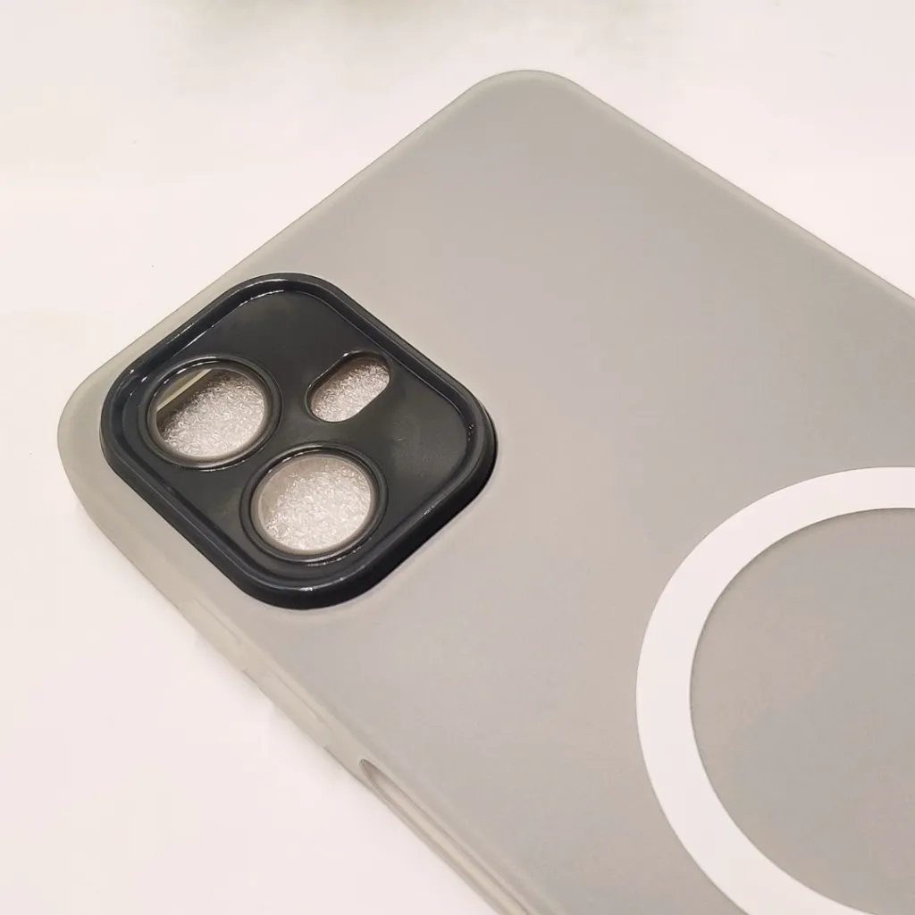 Samsung Galaxy A07 Matte Paper With Mage Safe Logo Mobile Back Case (Gray)