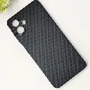 Samsung Galaxy A07 4G 3D Carbon Fiber Texture Leather Back Case (Black)