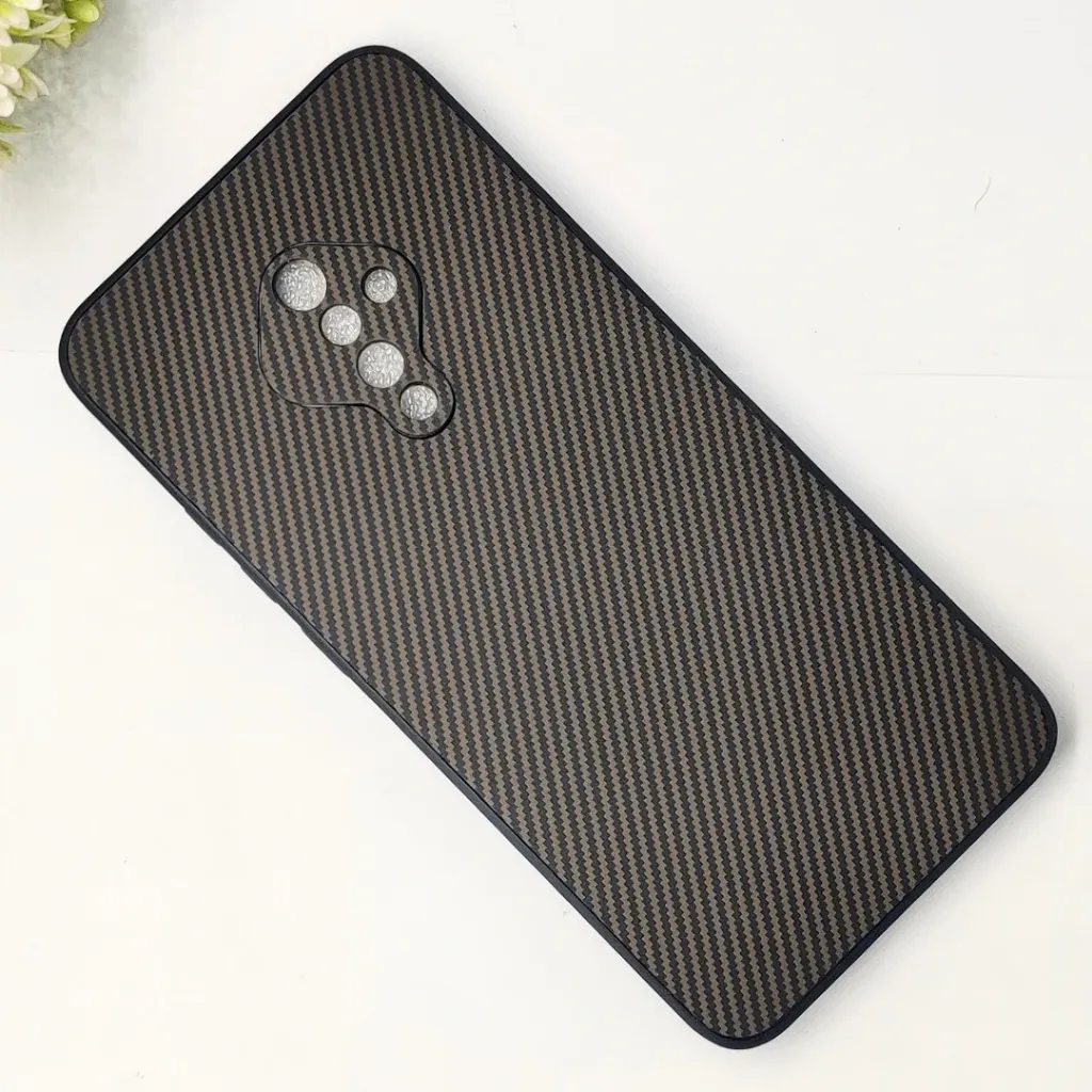 Vivo S1 Pro|Y51 3D Carbon Fiber Texture Leather Back Case (Dark Brown)
