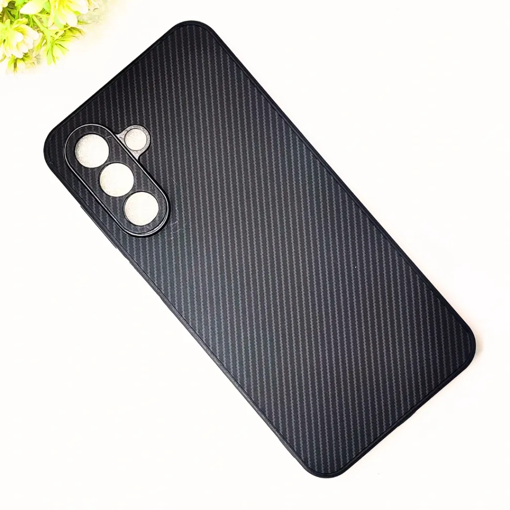 Samsung Galaxy A17/A26 4G|5G 3D Carbon Fiber Texture Leather Back Case (Black)