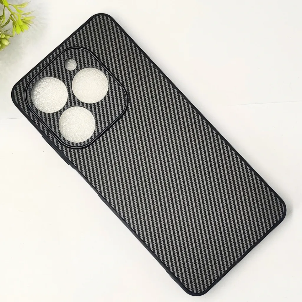 Tecno Spark 20|Spark 20C|Spark Go 2024|Pop 8|Infinix Smart 8|Smart Pro|Smart 8 Plus|Hot 40i 3D Carbon Fiber Texture Leather Back Case (Gray)