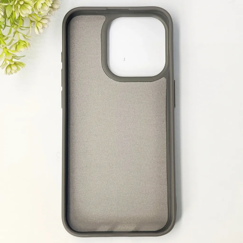 iPhone 15 Pro Premium 3D Polo Logo Leather With Magsafe Wireless Charging Compatible Back Case (Natural Titanium)